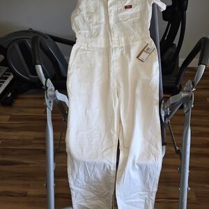 Dickies White Cotton Work Coverall Jumpsuit